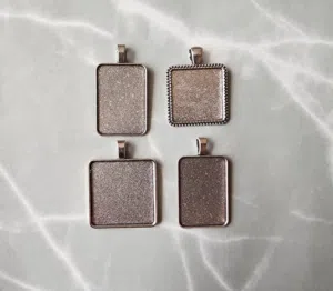 Cabochon pendant frames [9 pcs] silver and bronze