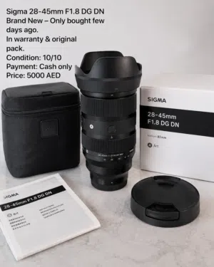 Sigma 28-45mm f 1.8 DG DN Art lens