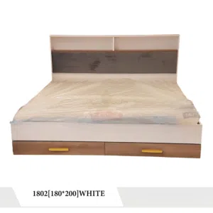 TWO PERSON BED WITH MATTRESS WITH FITTING/سریر مل اتنین نفر مع دوشج مع ترکیب مجاني