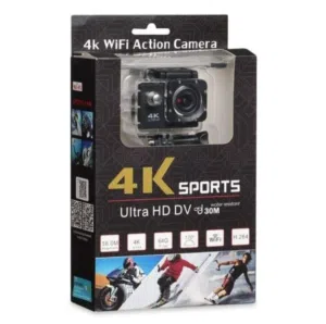 كاميرا أكشن رياضية مقاومة للماء بدقة مذهلة 4k وتصوير بزاوية واسعة مع عدة إكسسوارات