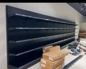 رفوف  سوبر ماركت رفوف تخزين رفوف مستودع رفوف بقاله رفوف محلات تجاريه رفوف صيدليه كاشير عربيات. طبالي