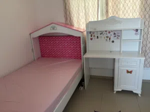 Kids bedroom set with mattress 200x120 cabinet carpet desk and chair