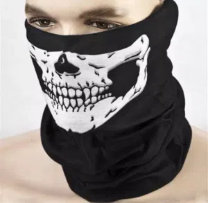 بندانه رأس او  قناع ماسك جمجمه  لثام نص الوجه و التخفي اثناء الظهور لايف بث مباشر او التصوير  ليجرا