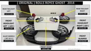 Original parts for Rolls-Royce Ghost 2014 in excellent condition.