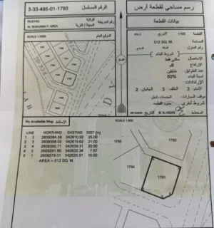 Residential Land for Sale in Al Batinah Rustaq
