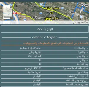 ارض للبيع في مزارع النوباني مساحتها 4624متر