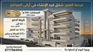 شقق سكنيه قيد الانشاء