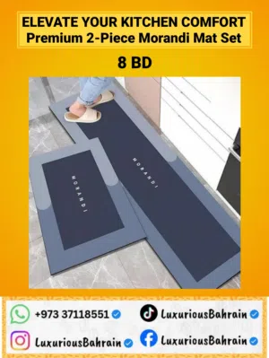 2-Piece Premium Morandi Kitchen Mat Set - Super Absorbent & Non-Slip