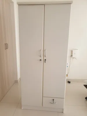 Wooden Wardrobe with Drawer & Keys - Good Condition خزانة ملابس