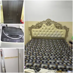 Urgent Sale – King Size Bed, Toshiba 20KG Washer & Fridge