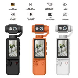 Q-8 4K Ultra HD Pocket Vlogging Camera with 1-Inch 4K/120fps Video, 3-Axis Stabilisation