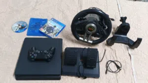 playstation4 slim بكامل اغراضو +ستيرنج +شاشة سامسونج+سيديات الوصف مهم السعر