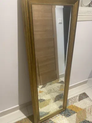 Full-length Wooden Framed Mirror - Classic Gold Finish 50x140cm