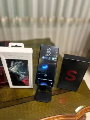 Samsung S22 Ultra أمريكي Snapdragon – Burgundy – نظيف جداً + كرتونة