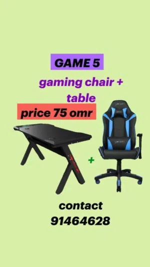 طاولة وكرسي ألعاب  gaming table and gaming chair