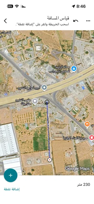 قطعة ارض للبيع مساحتها 500متر
