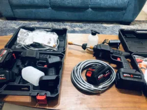 مضختين غسيل عدد 2 مع اربع بطاريات 48 فولت