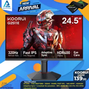 شاشة كوري Monitor Koorui 24.5inch FHD 320Hz بافضل الاسعار