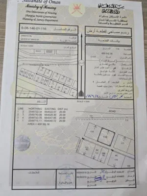 سكني تجاري على الشارع مساحة 400م   %72 نسبة البناء, 3 طوابق مفتوحة من 3 جهات