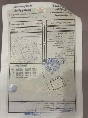 Residential Land for Sale in Al Dhahirah Yunqul