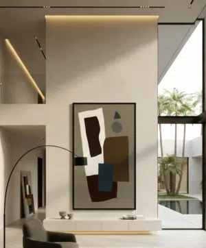 قطعه فنيه تجريد هندسي