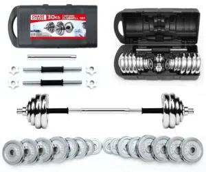 بار وأوزان دامبلز حديد كروم 30ك