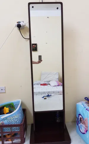 Dresser with long mirror