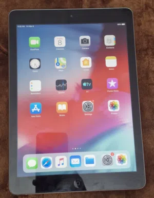 The Apple iPad Model:  A1474 Storage 16GB/9.7 inches display Good condition No adapter