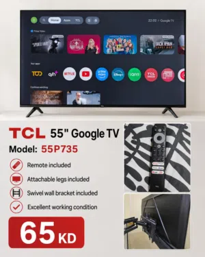 Feature-Focused: TCL 55-inch 4K HDR Smart TV – Excellent Condition – All Accessories