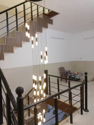 ثريه 3 طوابق  18 مصباح لد 4   متر  إرتفاع