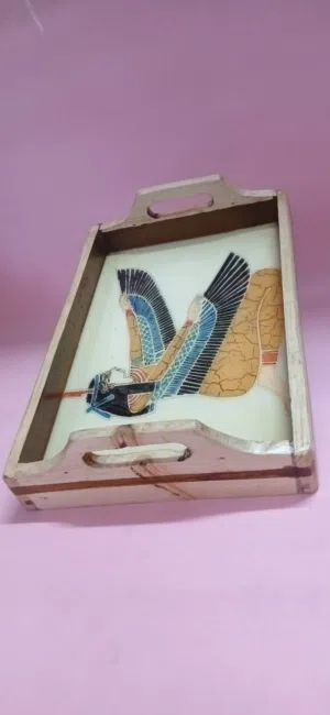 صوانى خشبيه من الخشب الطبيعى بطابع مصرى قديم