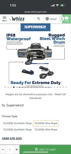 ونش Super winch نظيف