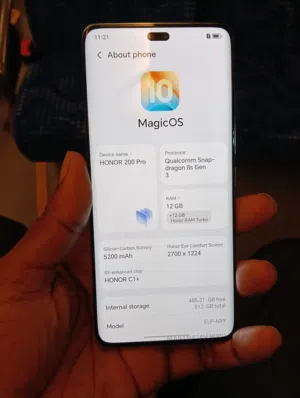 honor 200 pro 5G TDRA like new 512gb/12 with cover (device only)