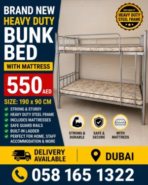 heavy duty bunk bed with mattress sale