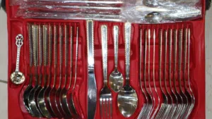 Solingen cutlery with gold plating