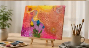 Vivid Dimension – Original Mixed Media Abstract where earthy meets vibrant. Elevate your space with