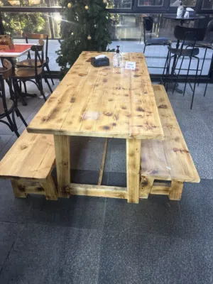 Very strong wood. This table was custom made