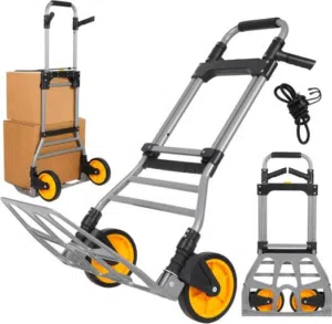 Foldable hand truck for gas and heavy loads of 150kgs or 330lbs