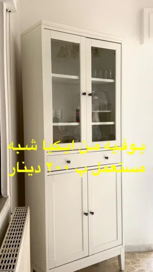 بوفيه ابيض من ايكيا شبه مستعمل