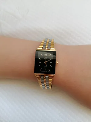 ساعة يد نسائية مميزه نوع جوفال سويسري اصلي مطليه بالذهب الكهربائي عيار22