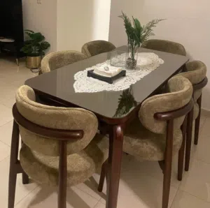 سفره مودرن جديده خشب زان قماش قطيفة هامر