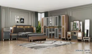 طقم غرفة نوم مكون من 9 قطع مع مرتبة طبية بسمك 12 سم Bed Room Set 9pcs with 12cm Madical mattress