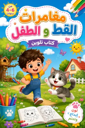 كتاب مغامرات القط والطفل