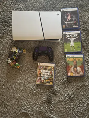 PS5 Slim Disc Version CFI-2016 Bundle – 2 Controllers +4 Games