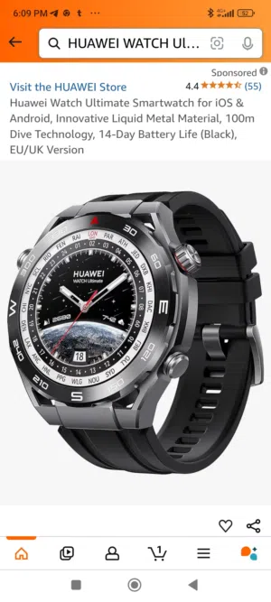 ساعة هواوي  Huawei Watch Ultimate Black
