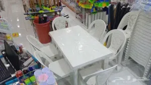 أطقم طاولات وكراسي بلاستيك جديدة للبيع بسعر الجملة