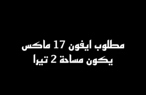 ابحث عن ايفون 17 برو ماكس 2 تيرا
