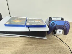 PS5 Disc Edition 1TB + 2 DualSense Controllers + Charging Station +FC 26+Elden Ring+COD Black Ops 6