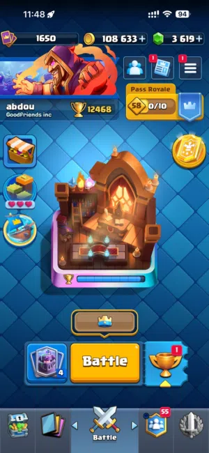 حساب كلاش رويال LEVEL MAX