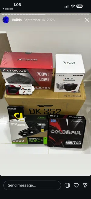 Gaming pc Rtx 5060ti 16gb with i 5 14400f 32 ddr4 ram h610m g msi pro mother board 512 ssd 500 hdd